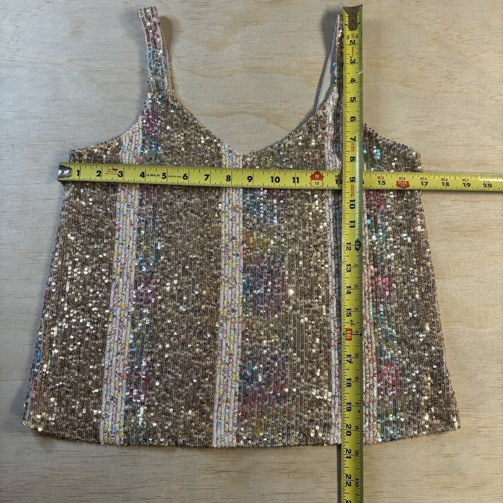 Alter'd State Sequin Rainbow Tank Top Size Small -Stretchy - Picture 3 of 9